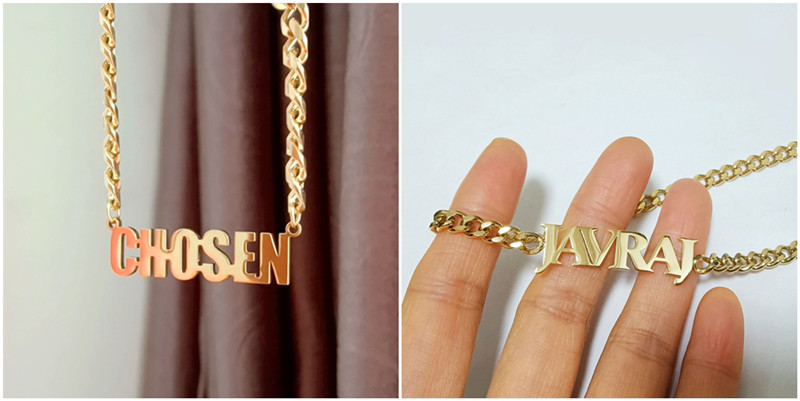 customized mens jewelry suppliers personalized nameplate necklace with thick chain wholesale factory